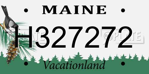 H327272 Maine License Plate