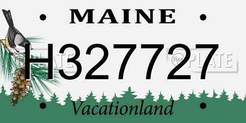 H327727 Maine License Plate