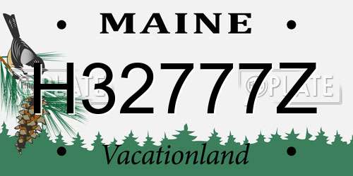 H32777Z Maine License Plate