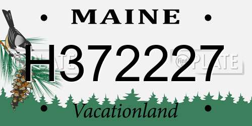H372227 Maine License Plate