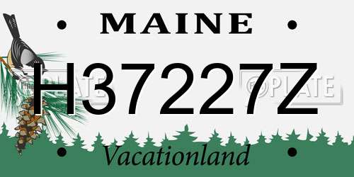 H37227Z Maine License Plate