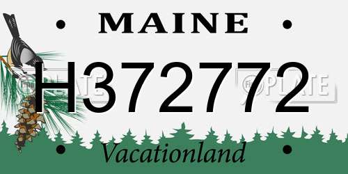 H372772 Maine License Plate