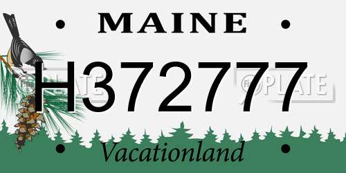 H372777 Maine License Plate