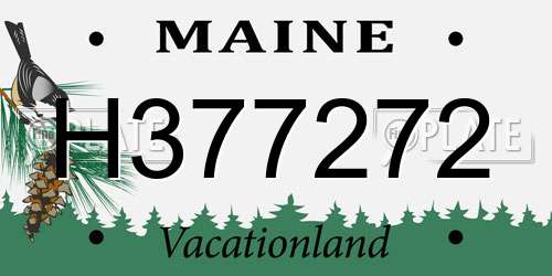 H377272 Maine License Plate