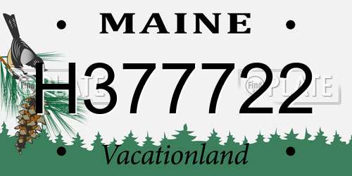 H377722 Maine License Plate