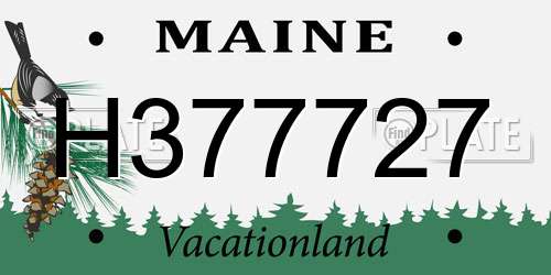 H377727 Maine License Plate