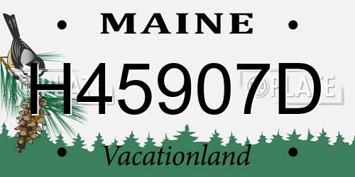 H45907D Maine License Plate