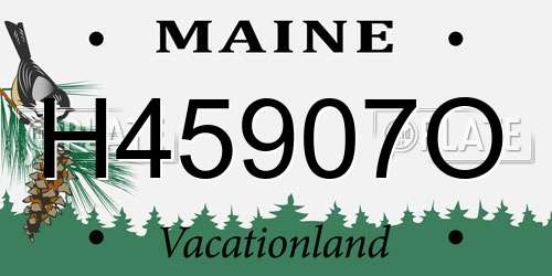 H45907O Maine License Plate