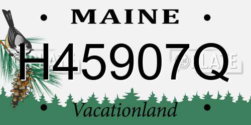 H45907Q Maine License Plate