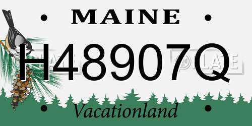 H48907Q Maine License Plate