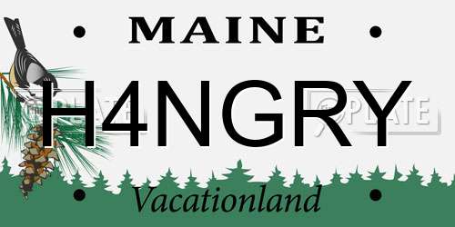H4NGRY Maine License Plate