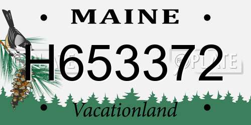 H653372 Maine License Plate