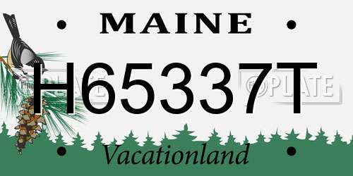 H65337T Maine License Plate