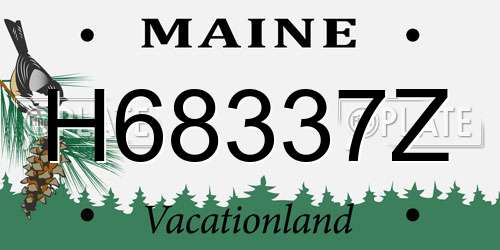 H68337Z Maine License Plate