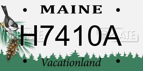 H7410A Maine License Plate