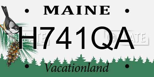 H741QA Maine License Plate