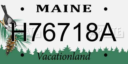 H76718A Maine License Plate