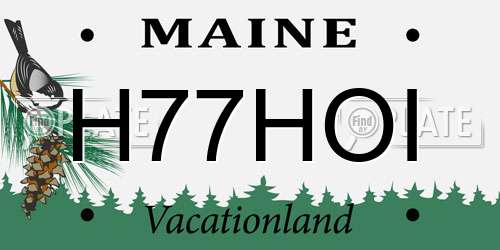 H77HOI Maine License Plate