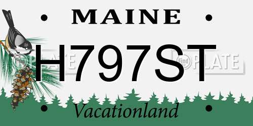 H797ST Maine License Plate