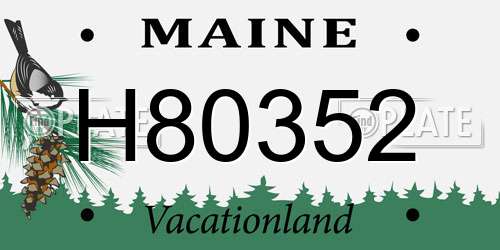 H80352 Maine License Plate