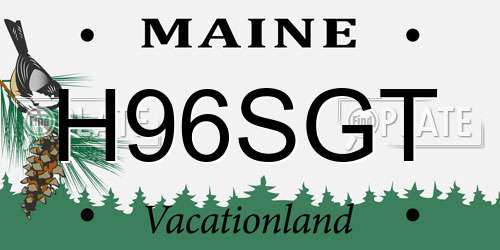 H96SGT Maine License Plate
