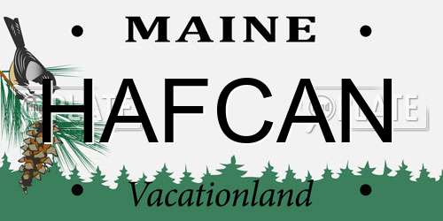 HAFCAN Maine License Plate
