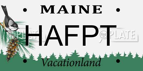 HAFPT Maine License Plate