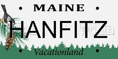 HANFITZ Maine License Plate