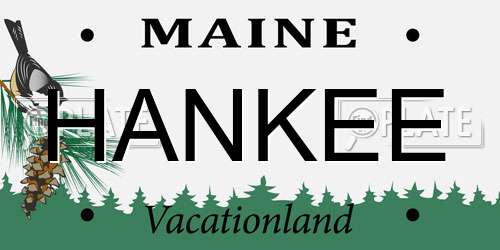 HANKEE Maine License Plate