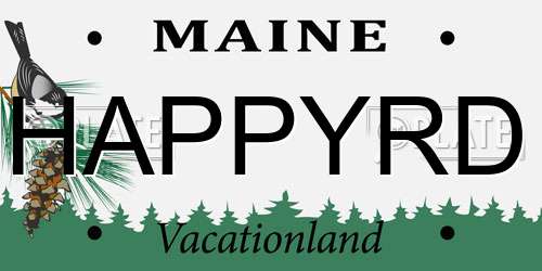 HAPPYRD Maine License Plate
