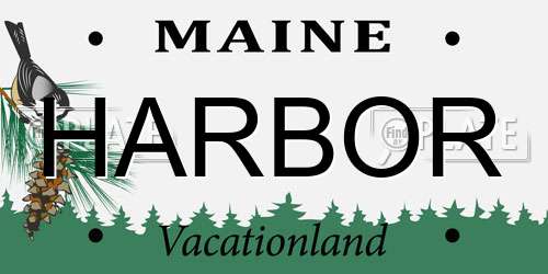 HARBOR Maine License Plate