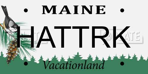 HATTRK Maine License Plate