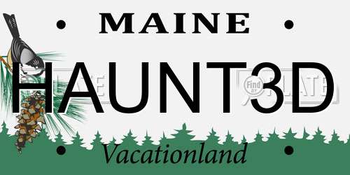 HAUNT3D Maine License Plate