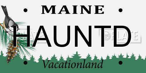 HAUNTD Maine License Plate