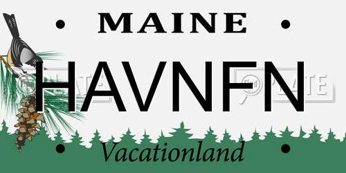 HAVNFN Maine License Plate