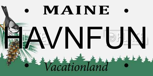 HAVNFUN Maine License Plate