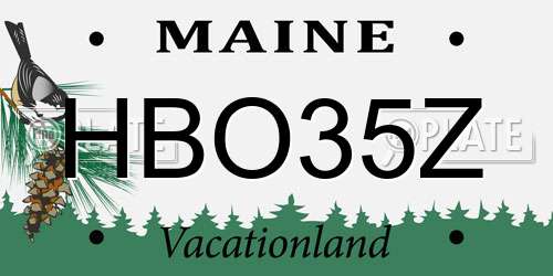 HBO35Z Maine License Plate