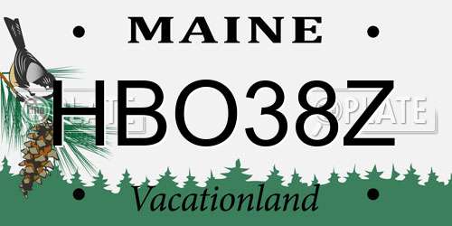 HBO38Z Maine License Plate