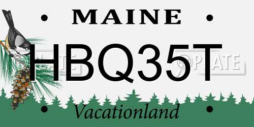 HBQ35T Maine License Plate
