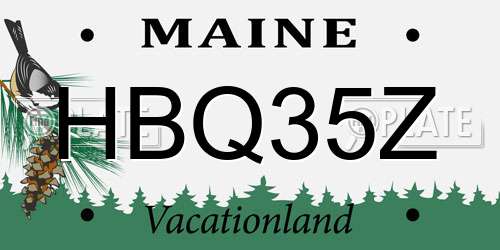 HBQ35Z Maine License Plate