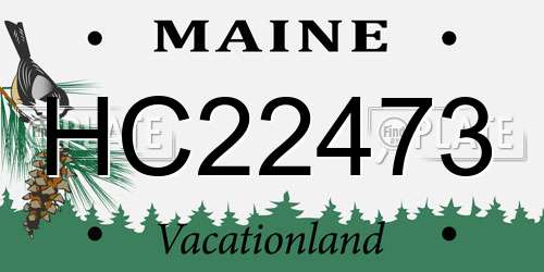 HC22473 Maine License Plate