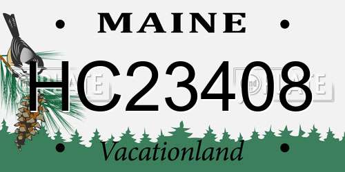 HC23408 Maine License Plate
