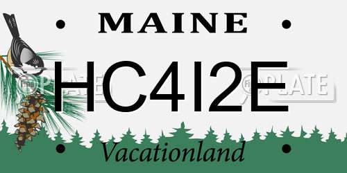 HC4I2E Maine License Plate