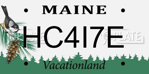 HC4I7E Maine License Plate