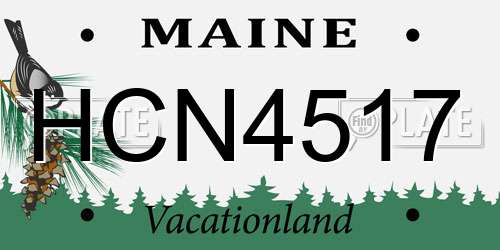 HCN4517 Maine License Plate