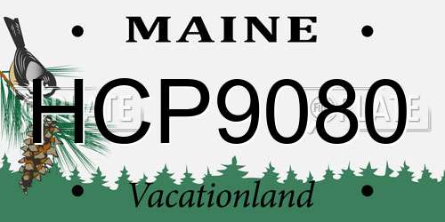 HCP9080 Maine License Plate