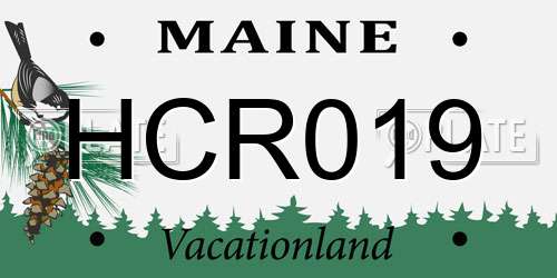 HCR019 Maine License Plate