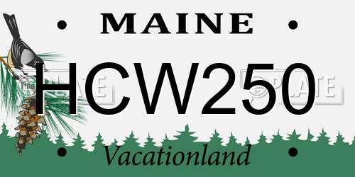 HCW250 Maine License Plate