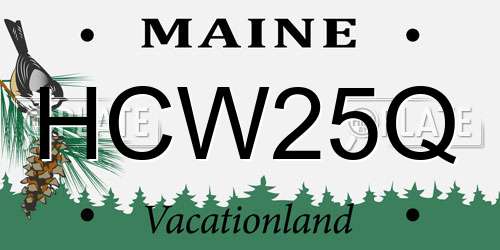 HCW25Q Maine License Plate