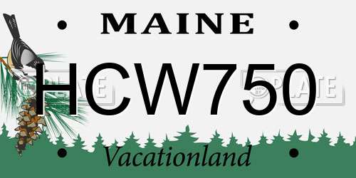 HCW750 Maine License Plate